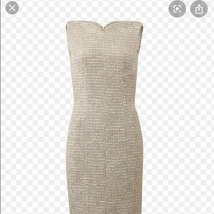 Oscar de la  Renta tweed metallic dress
